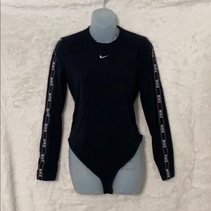Womens nike bodysuit black white